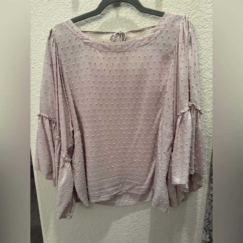 Maurices Pink Flutter Sleeve Women's Top